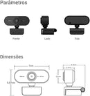 Webcam Full HD 1080p com Microfone Visão 360º - Imagem Nítida e Instalação Automática para Home Office e Videoconferências