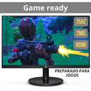 Monitor 3green 19.5" LED HD, Widescreen, 75Hz, 2Ms, VGA/HDMI, VES, Ajuste De Inclinação