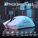 Mouse Gamer Sem Fio Attack Shark X11, 22000 Dpi, 59g, Tri-mode Com Dock Magnético, RGB, Branco