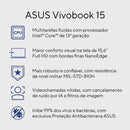 Notebook Asus Vivobook 15 X1504va, Intel Core i5-1334u, 8GB RAM, SSD 256GB, Tela 15.6" LED Full HD, Linux Keepos, Silver