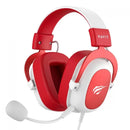 Headset Gamer Havit, 3.5mm, Drivers de 53mm, Múltiplas Plataformas, White/Red