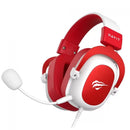 Headset Gamer Havit, 3.5mm, Drivers de 53mm, Múltiplas Plataformas, White/Red