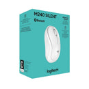 Mouse Sem Fio Logitech M240, Bluetooth, Clique Silencioso, Design Ambidestro Compacto, Branco