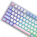 SuperFrame Ribbon, Wireless, RGB, Switch Red, 75%, ANSI, Hot Swap, Sem Fio, White/Purple