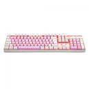 Teclado Mecânico Gamer Redragon Mitra, Switch Blue, LED Red, ABNT2, Pink/White