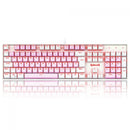 Teclado Mecânico Gamer Redragon Mitra, Switch Blue, LED Red, ABNT2, Pink/White